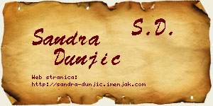 Sandra Dunjić vizit kartica